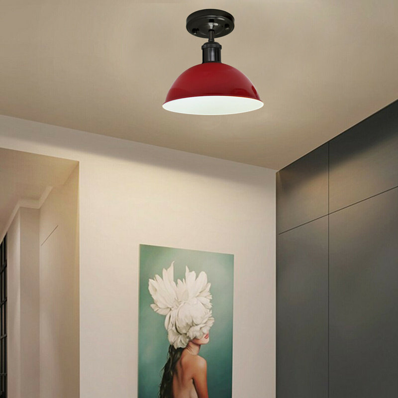 Butterfield Semi Flush Mount, Red