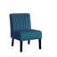 Lot de 2 fauteuils en velours bleu de style Mid-Century Modern avec pieds en bois massif, parfaits comme chaises d'appoint pour le salon ou la chambre à coucher, 5 cm de hauteur.