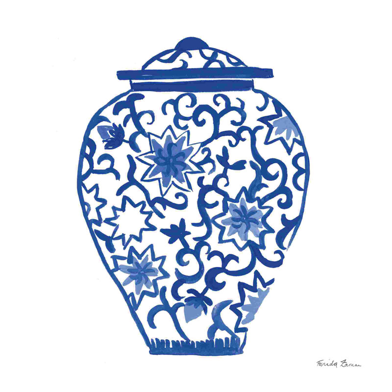 Chinoiserie III, H 12 po x l 12 po, Non, Toile tendue