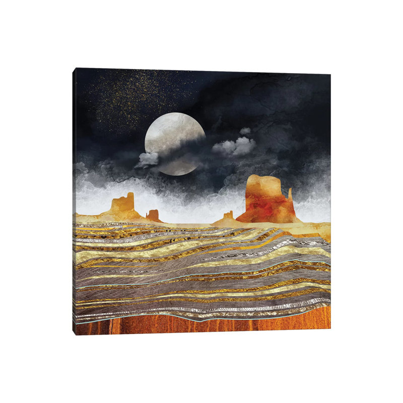 Metallic Desert by SpaceFrog Designs - Wrapped Canvas Painting, 30.48 cm H x 30.48 cm W