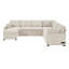 Canapé-lit convertible beige de 111 po, canapé modulaire en U avec méridienne réversible et poches de rangement pour le salon