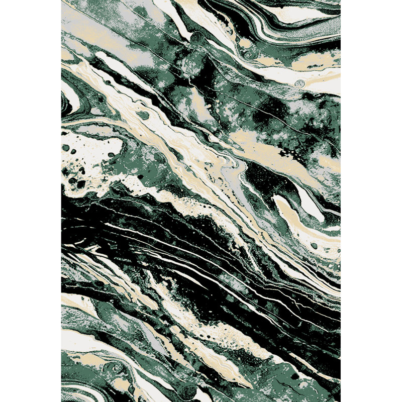 Galaxy Series Abrstract Black/Gray/Ivory/Beige Area Rug, Rectangle 7'9" x 10'2"