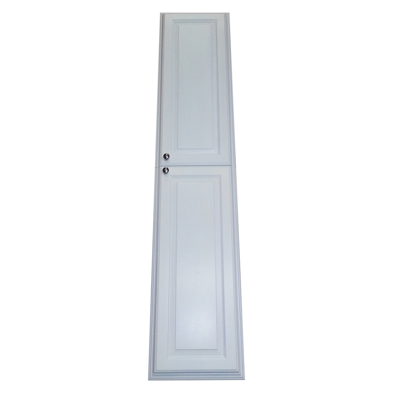 Solid Wood Linen Cabinet, White Enamel