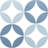 Twinkle 8.7" x 8.7" Blue Patterned Matte Porcelain Floor and Wall Tile-64437190