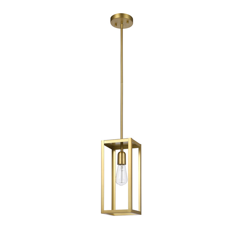 Luminaire suspendu 1 lumière Shaeann, Laiton mat