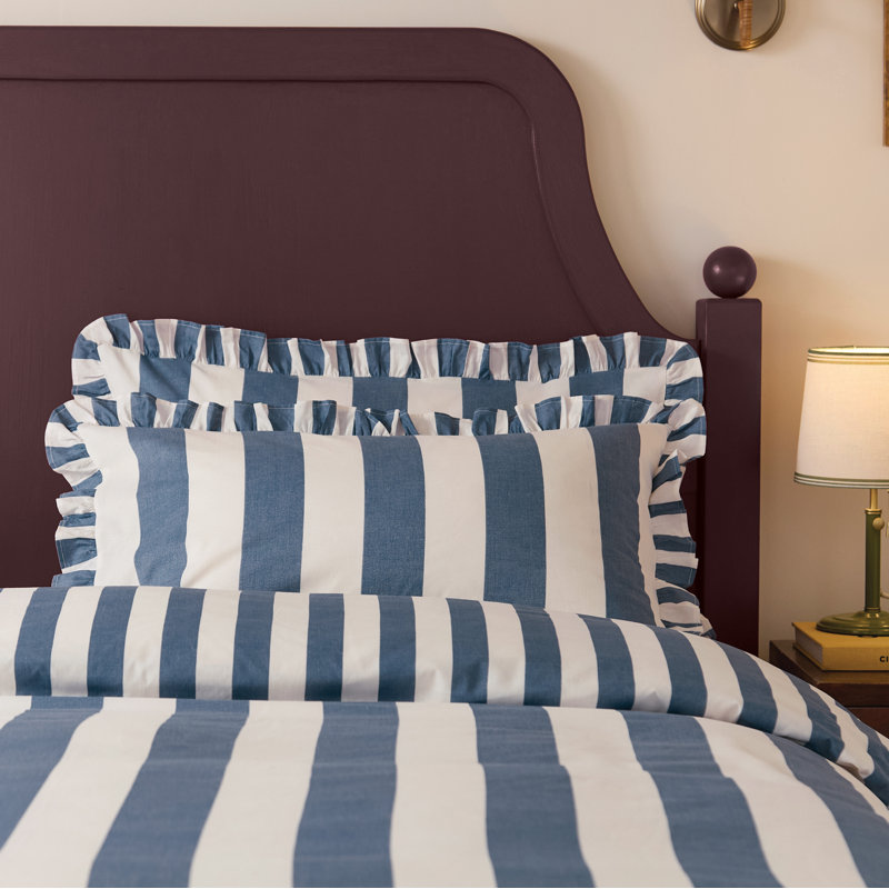 Country Stripe Cotton Duvet Cover Set, Single Duvet Cover + 1 Pillowcase