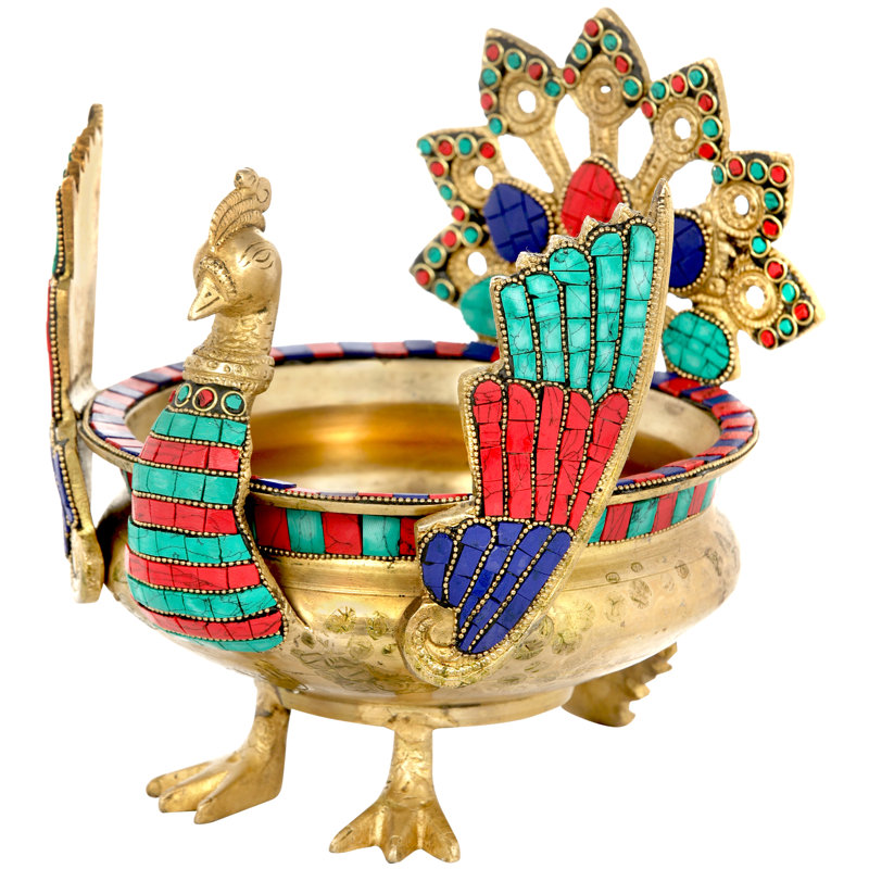 Bol décoratif en métal doré