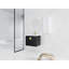 Armoire de salle de bain moderne avec lavabo en céramique et tiroir latéral - châtaignier noir, grande capacité de rangement de 24 po, espace de rangement disponible-130431109