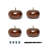 3 in x 6 in Stained Cherry Solid Hardwood Round Bun Foot-491055713-517600104
