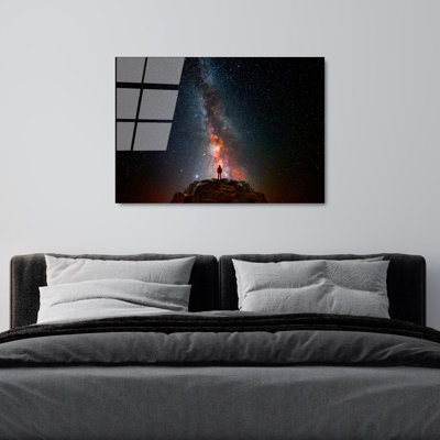 Élégante peinture décorative en verre trempé de 19,7 po x 27,6 po | 100% verre trempé, épaisseur: 0,16 pouce | Parfait pour la décoration intérieure, le salon et le bureau | Superbe œuvre d'art avec une esthétique moderne