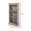 104 cm H x 46 cm W Solid Wood Bookcase