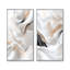 «White Ripples Of Stone III - Abstract Modern Waves», ensemble de 2 pièces d'art mural-1552629063-1552629061