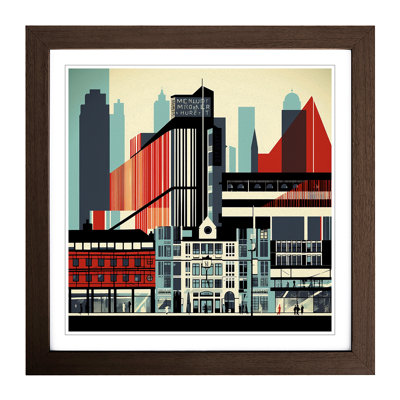 City Of Manchester Constructivism No.1 - Framed Print