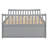 Daybed with Trundle, Drawers & Wooden Frame-125356225-125356227