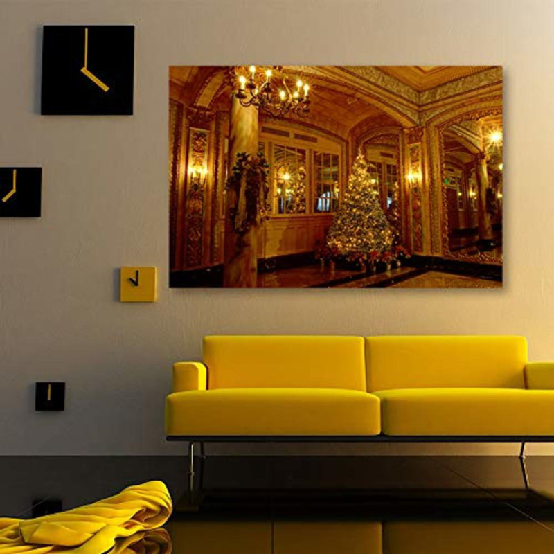 Christmas Tree X08 - Wrapped Canvas Photograph, 12" H x 18" W