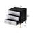 Myles Black, Silver & Gold Finish Nightstand