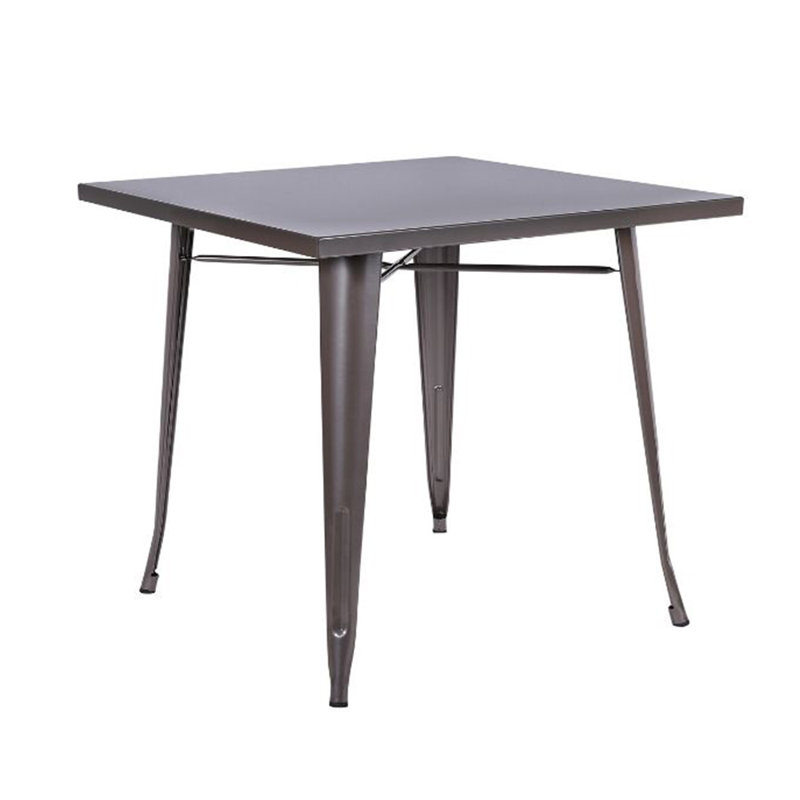 Tillar Metal Dining Table, Gunmetal