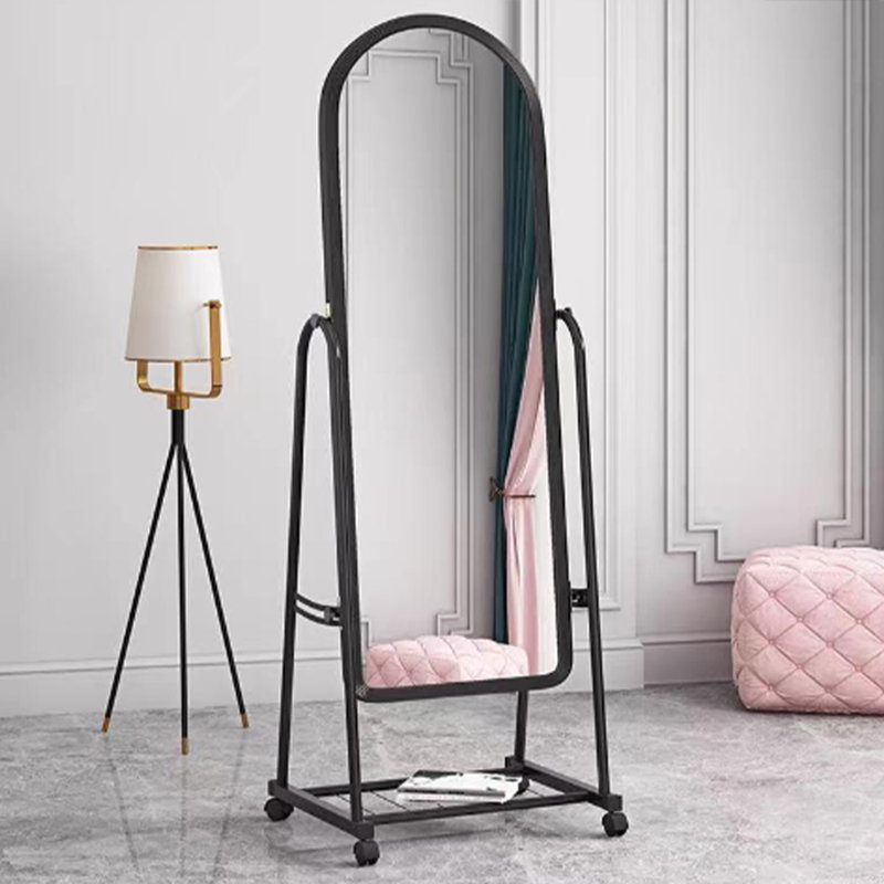 Metal Arch Floor Mirror, 160cm H x 45cm W