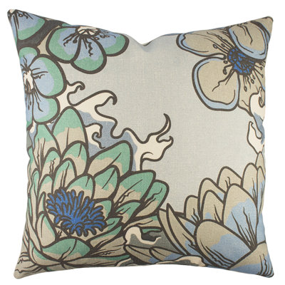 Floral Cotton Throw Pillow