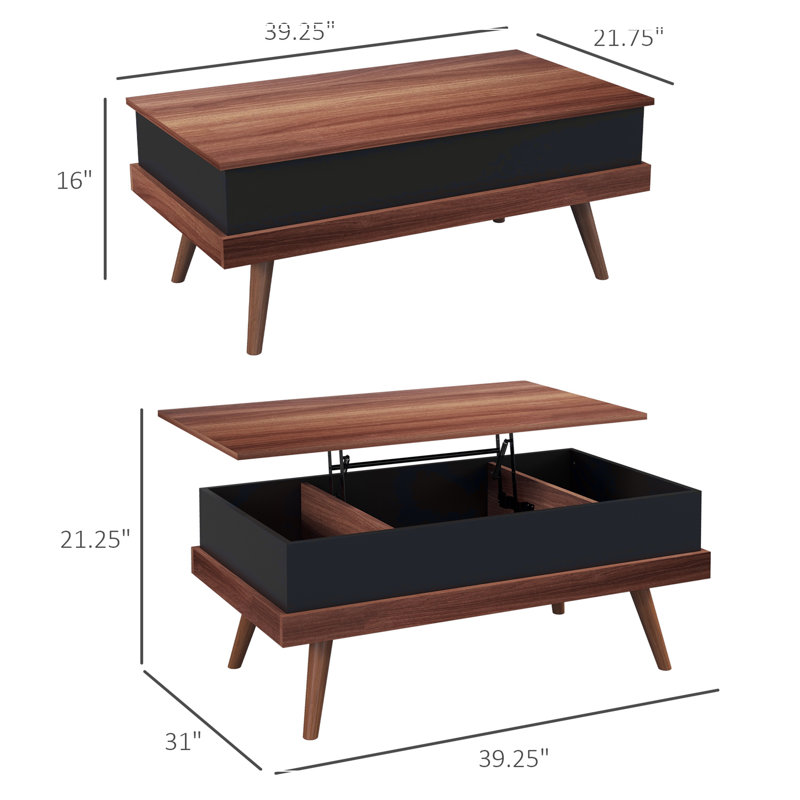 Mirela Coffee Table,Cocktail table,Living room table with Storage