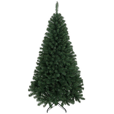 HOMCOM 6ft Norwegian Spruce Artificial Christmas Tree with 888 Branch Tips, Foldable Metal Stand, Easy-Assembly Hinged Design, Full Xmas Tree for Home
