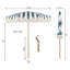 Parasol de plage 6,5 pi Mariner Classic-1247867130-1247867128