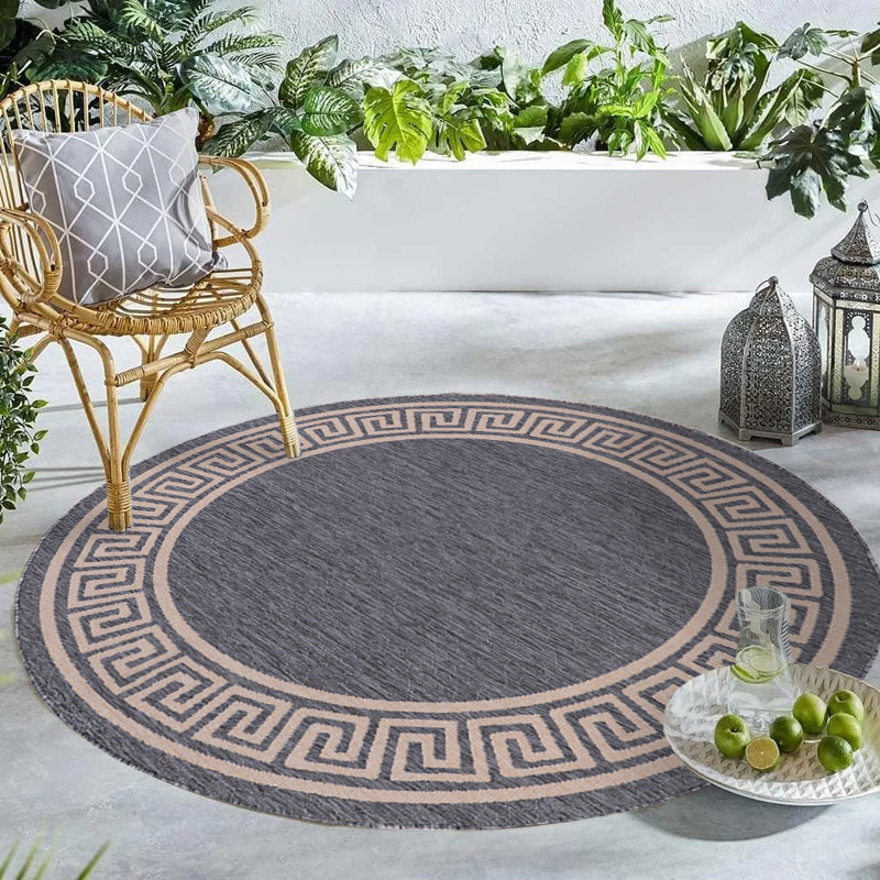 Tapis gris Schonbrunn, Rond 5 pi 2 po