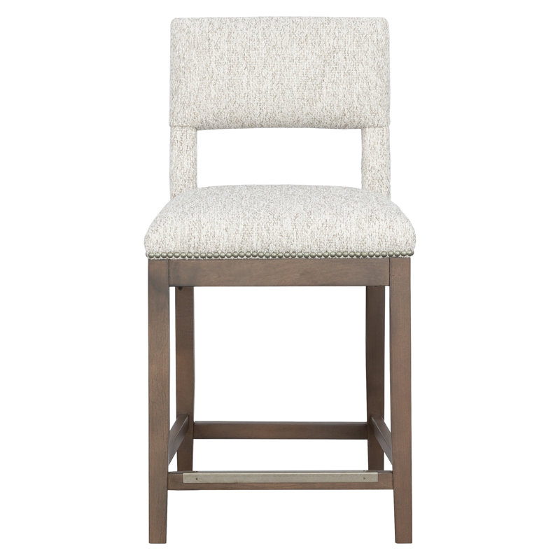 Tabouret de comptoir Arie, Tabouret de bar (siège d'une hauteur de 29,5 po), Amande chamois, Orge 8789