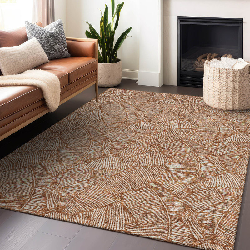 Colwart Flatweave Floral Indoor / Outdoor Rug, Rectangle 5' x 7'6"