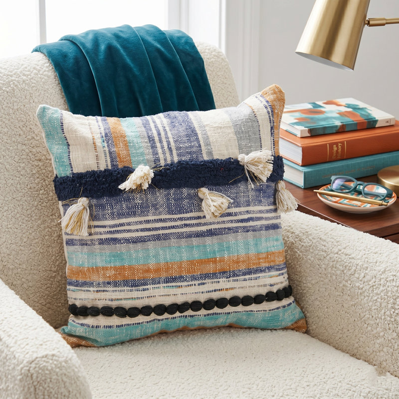 Coussin en coton Patchwork