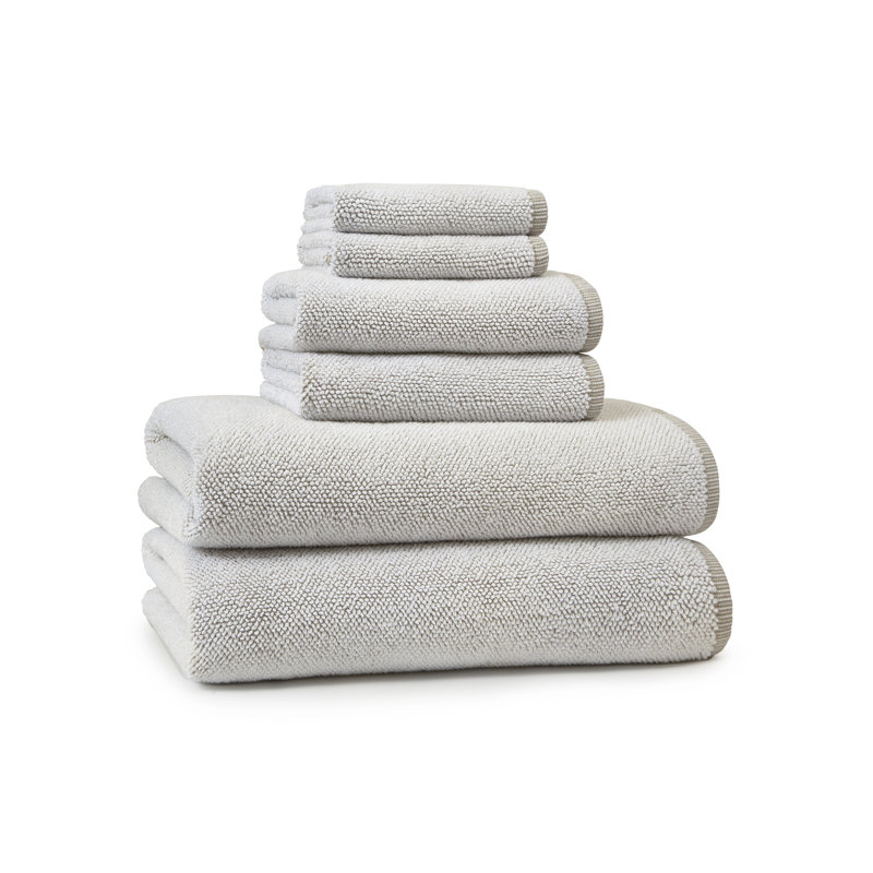 Turkish Cotton Plush Jacquard Bath Towel, Off White