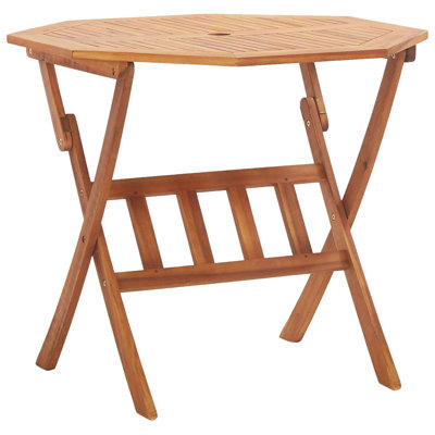 Folding Garden Table 90x75 cm Solid Acacia Wood
