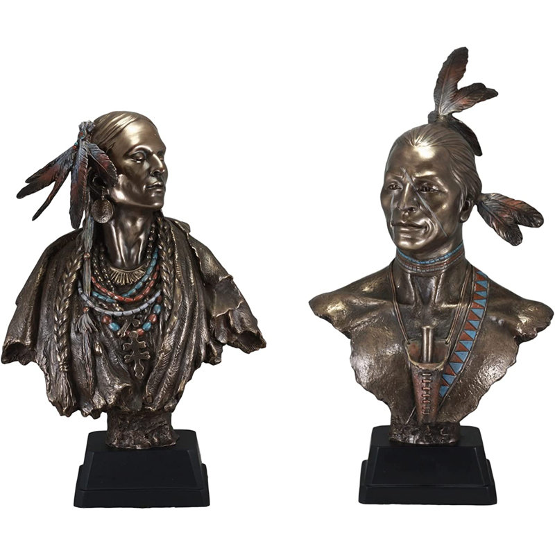 Figurine Makiaya, chef amérindien et princesse