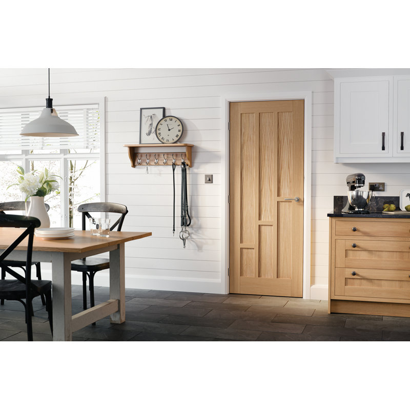 Coventry Prefinished Oak Internal Door, 198.1cm H x 76.2cm W x 3.5cm D