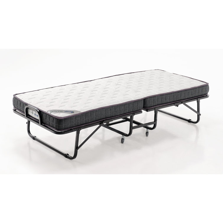 Folding Bed with Memory Foam Mattress - 75 x 38 Twin Size Bed Frame - Portable and Foldable - Strong Back Support