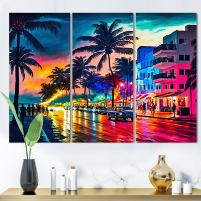 Edolie Miami Beach Holidays 3 Architecture - 3 pièces sur toile