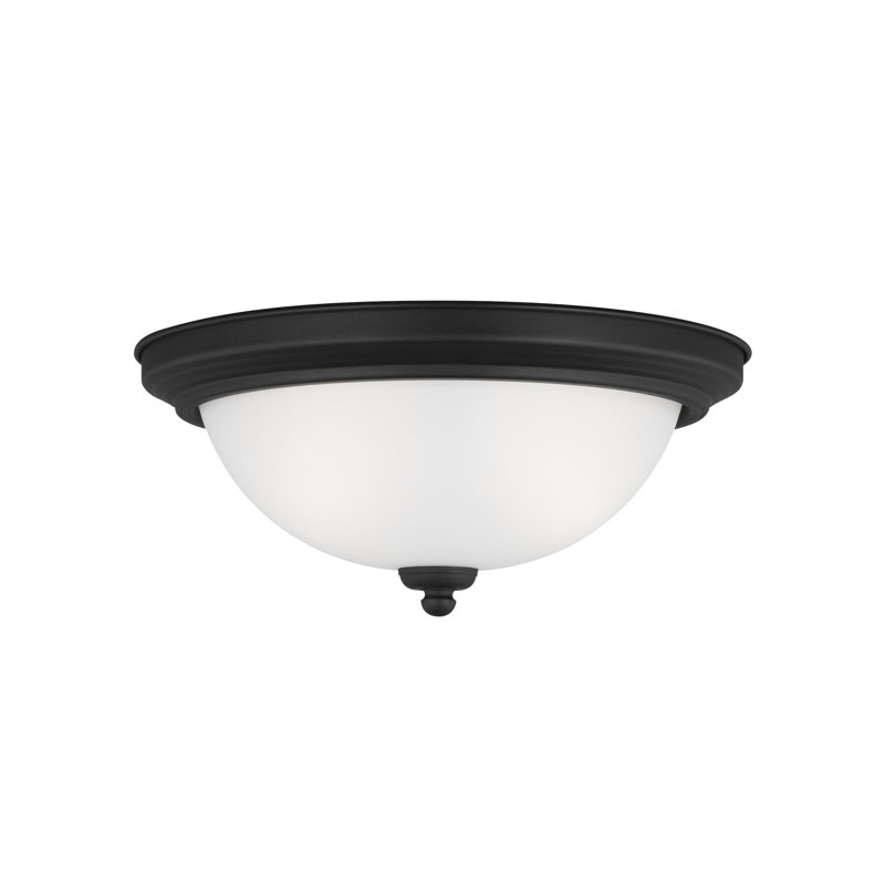 Geary Two Light Ceiling Flush Mount from Generation Lighting , Yes, Midnight Black