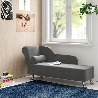 Alperin Velvet Chaise Lounge