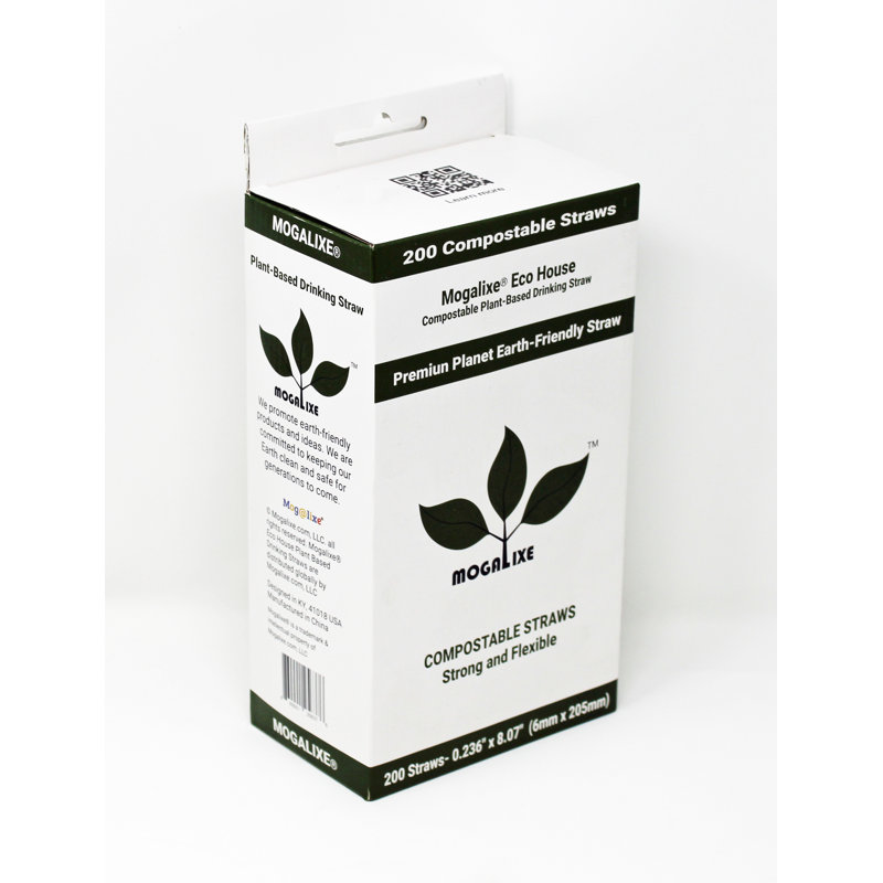 Pailles buvables compostables Mogalixe, 200 unités