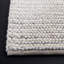 Tapis rayé ivoire / gris clair fait à la main Charvik-1011245964