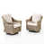 Coussin beige / structure brun clair