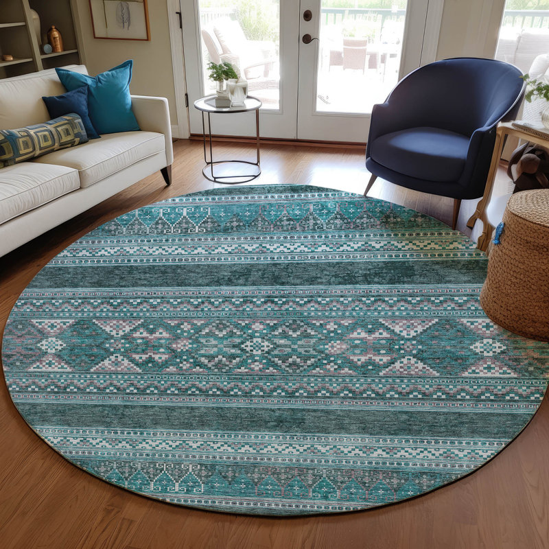 Tapis intérieur / extérieur Naheda, Rond 8 pi