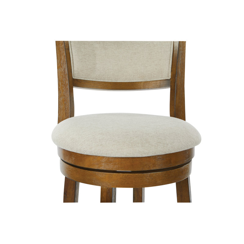 Tabouret tournant 30,5 "Saul, Brun brûlé / Beige