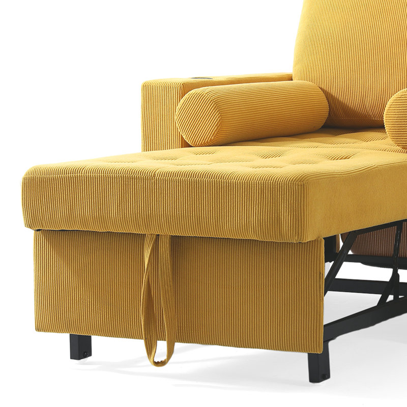 Upholstered Accent Chair, Yellow