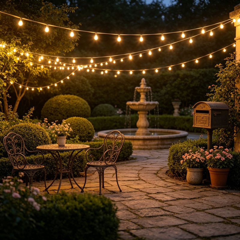 96FT White LED String Lights Outdoor, 32 Shatterproof Bulbs For Patio
