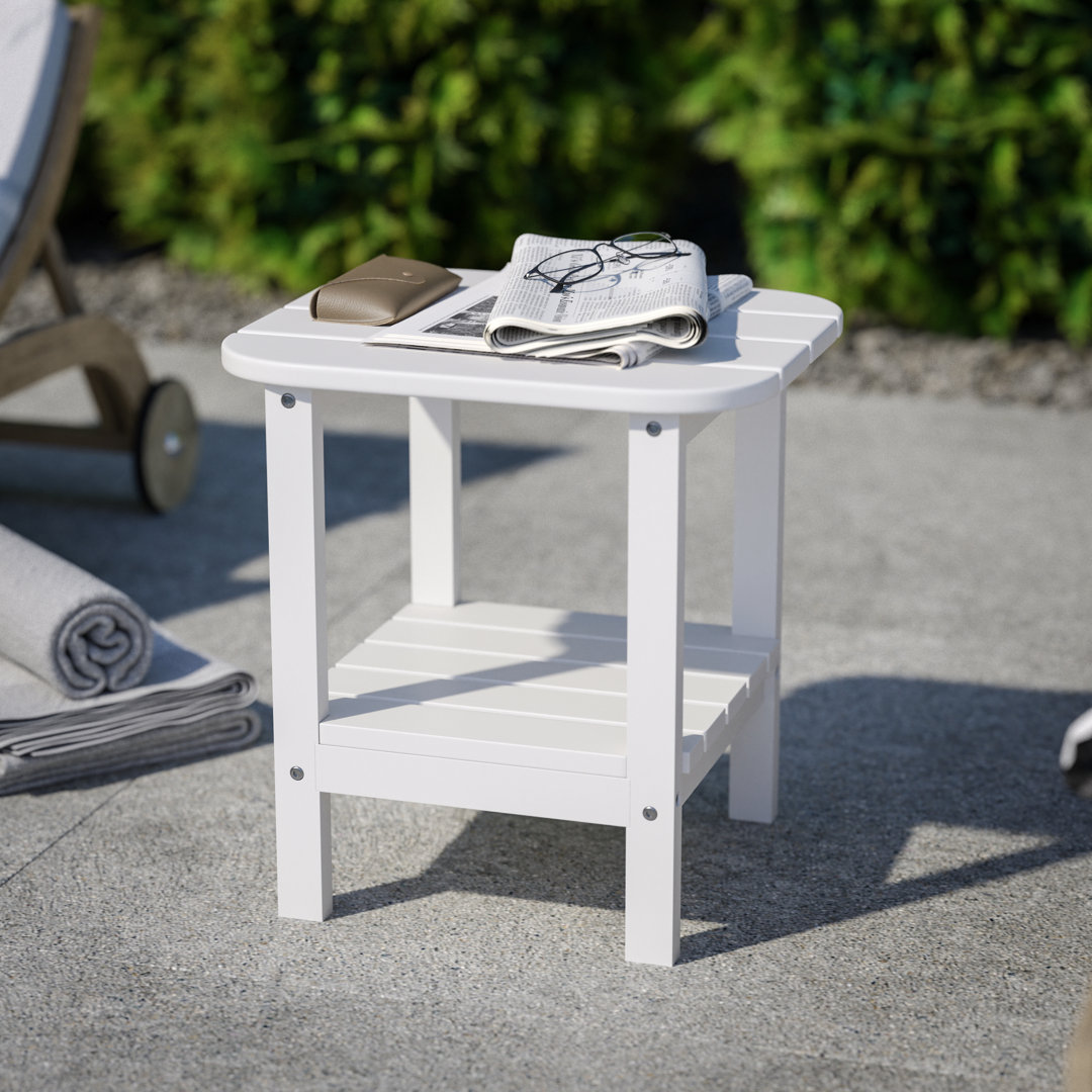 Fitzgibbons Commercial Grade All-Weather Adirondack Style Patio Side Table Highland Dunes