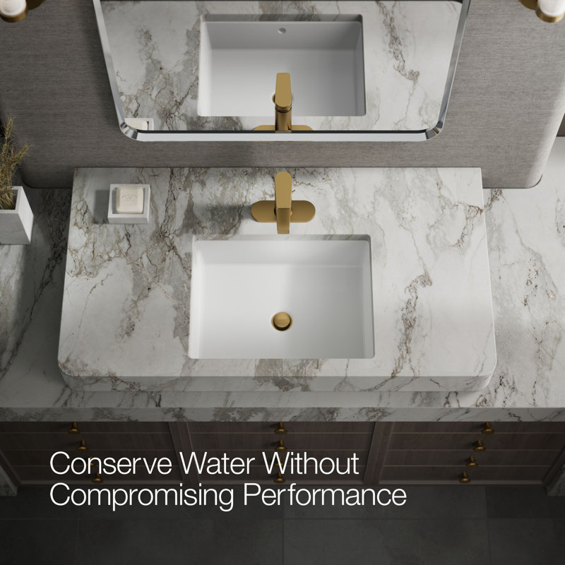 Taut Single-Control Lavatory Faucet with Escutcheon, Vibrant Brushed Modern Brass