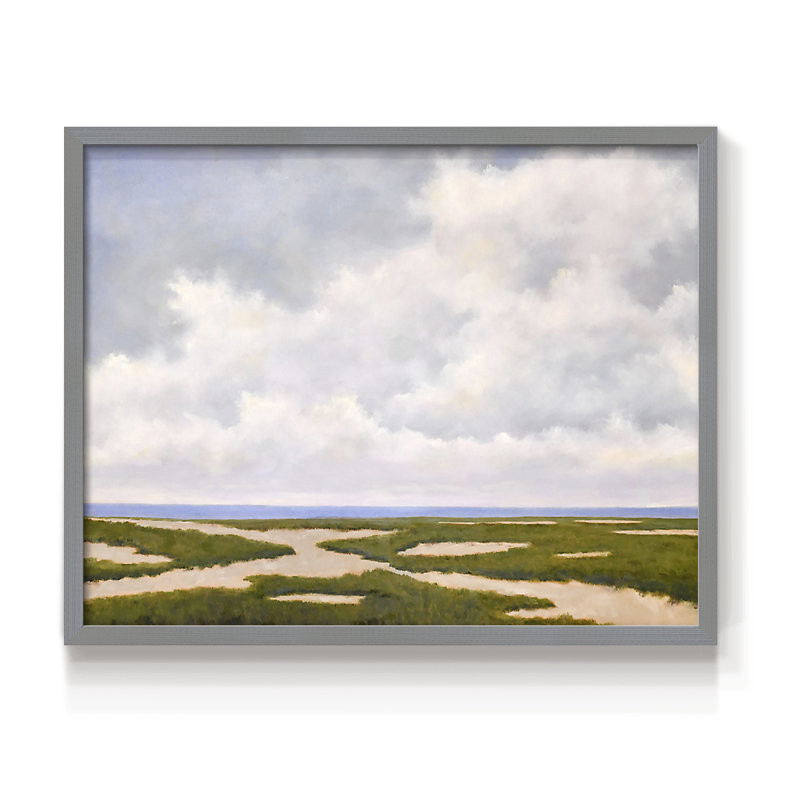 Beach Dunes - Reproduction encadrée - Restickable, H 8 po x l 10 po, Gris