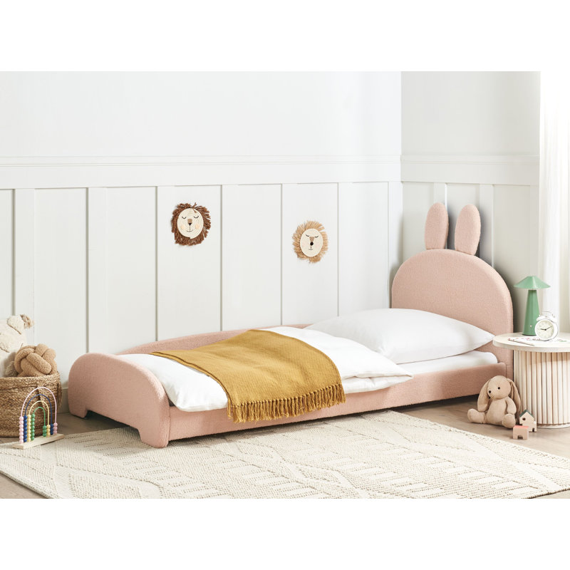 PERROS Upholstered Bed, Beige