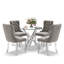 Ensemble de salle à manger à piédestal rond 5 pièces avec chaise capitonnée en velours pour salle à manger et salon-1246170666-1234961161-1248467042